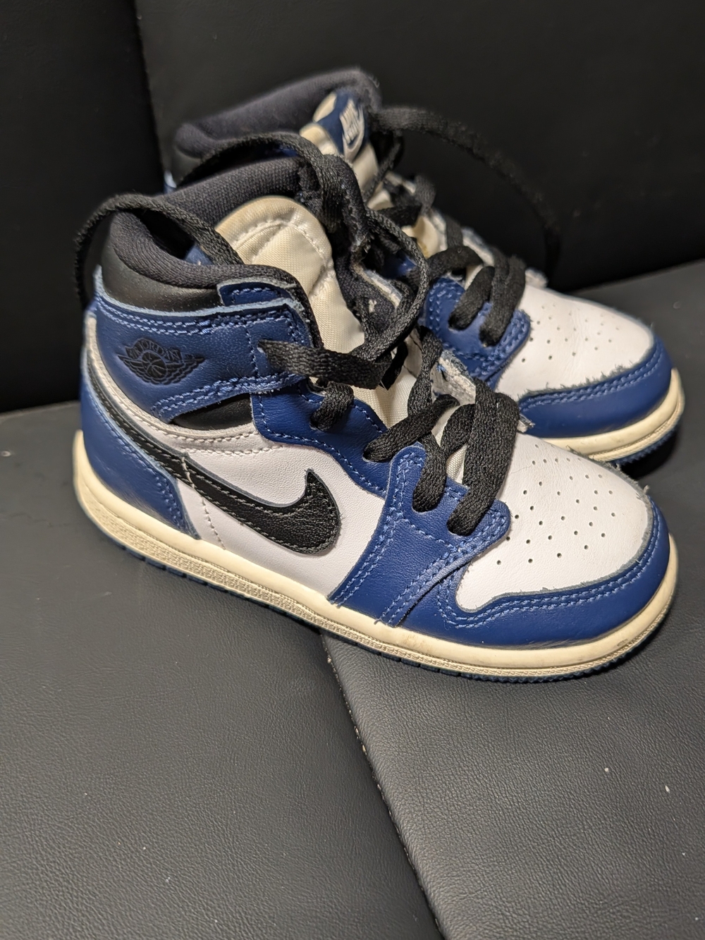 Jordan Kids' High-Top Sneakers - White, Blue & Black